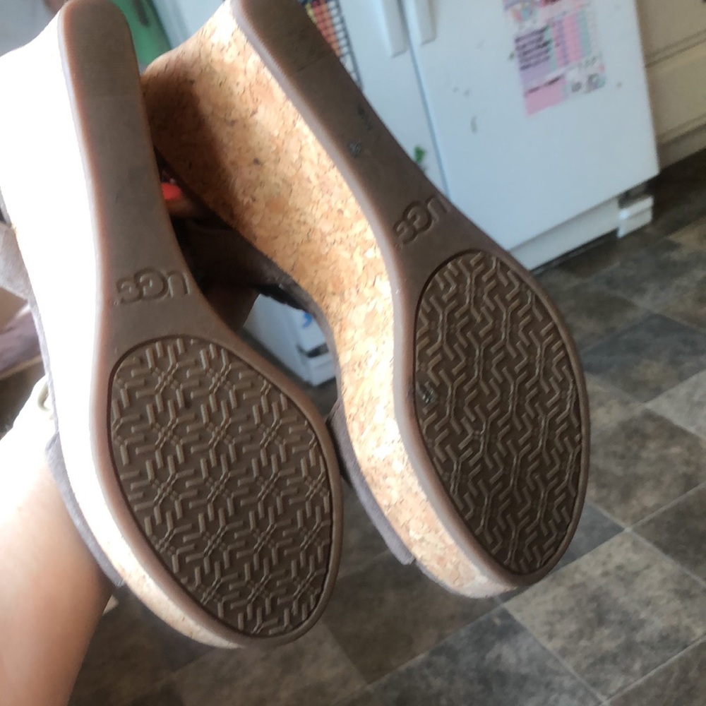 UGG Chocolate D'Alessio Suede Wedge - Picture 5 of 9